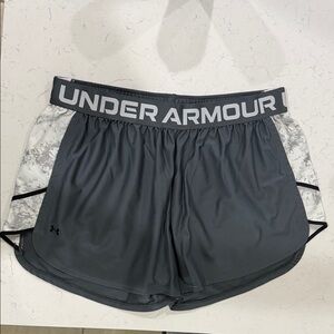 Under Armour Women's Charcoal and Marble Athletic Shorts